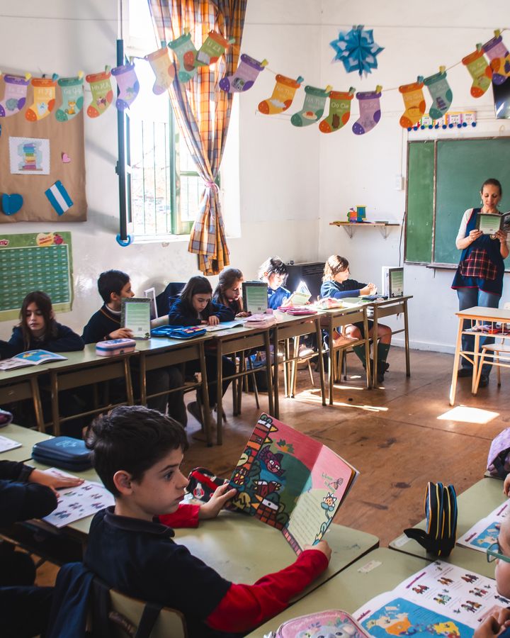 Alumnos de primaria en el aula